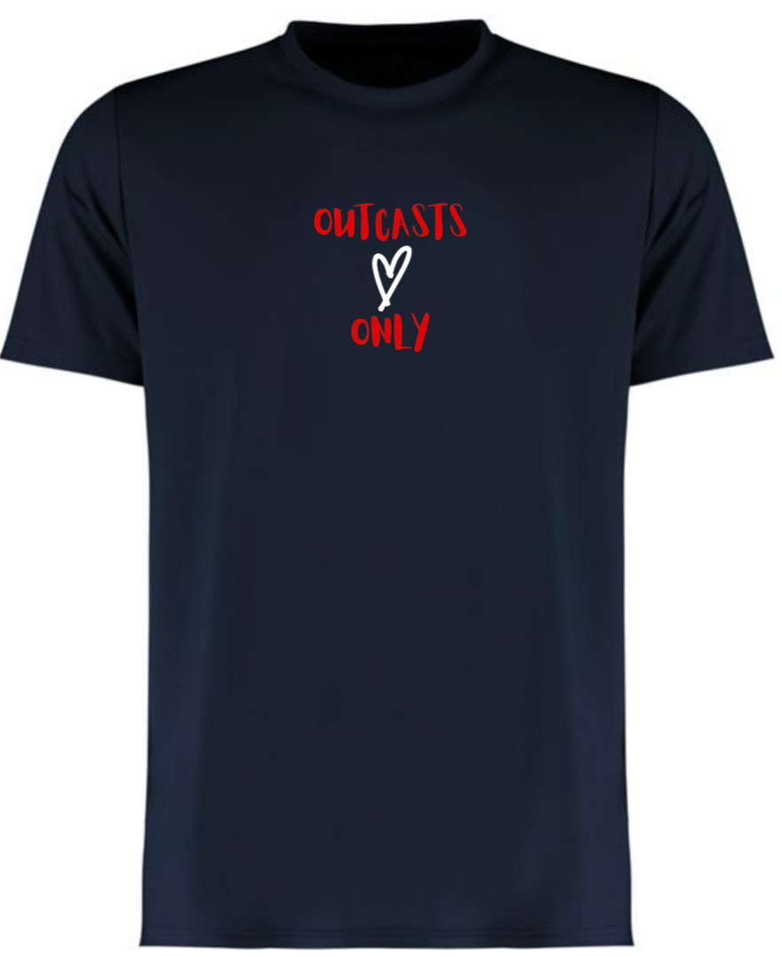 Unisex Navy T-shirt Center Red Love